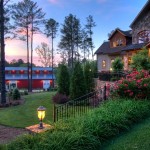 Twilight Exterior photo of Luxury Real Estate and Barn in Atlanta