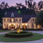 Elevated Twilight Exterior photo of Luxury Atlanta Home