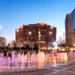 Atlanta Centennial Park Fountains at Twilight CNN