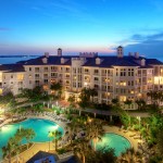 Twilight photo of Bahia Building at San Destin Resort FL