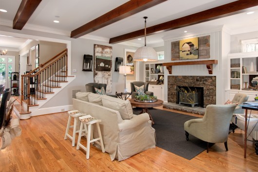 Marietta GA Art Design Showhouse Living Room by Atlanta Real Estate Photographer Iran Watson